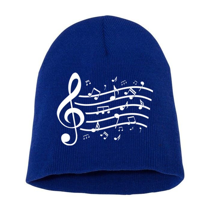 Music Notes Treble Clef Musician Gift Idea Music Gift Short Acrylic Beanie