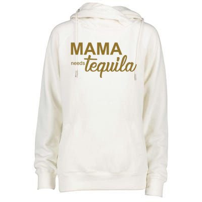 Mama Needs Tequila Funny Gift For Mom Womens Funnel Neck Pullover Hood