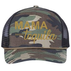 Mama Needs Tequila Funny Gift For Mom Retro Rope Trucker Hat Cap