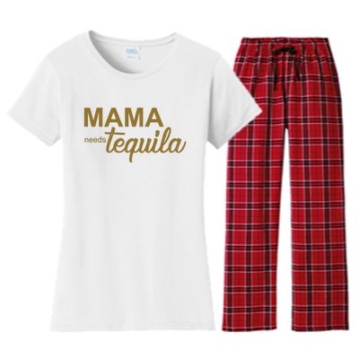 Mama Needs Tequila Funny Gift For Mom Women's Flannel Pajama Set