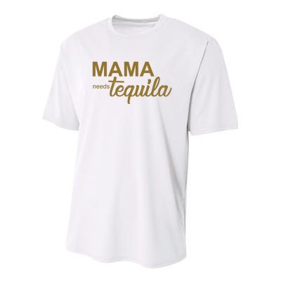 Mama Needs Tequila Funny Gift For Mom Youth Performance Sprint T-Shirt