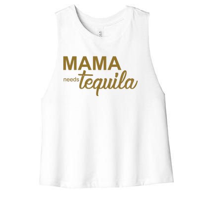 Mama Needs Tequila Funny Gift For Mom Women's Racerback Cropped Tank