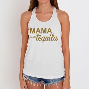 Mama Needs Tequila Funny Gift For Mom Women's Knotted Racerback Tank