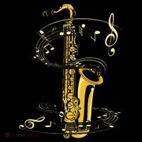 Music Notes Treble Clef Saxophonist Jazz Musician Saxophone Tall T-Shirt