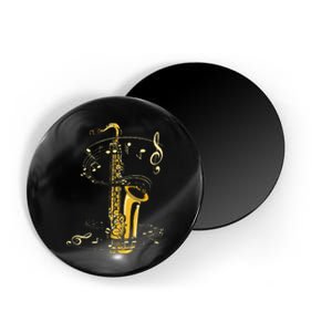 Music Notes Treble Clef Saxophonist Jazz Musician Saxophone Magnet