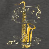 Music Notes Treble Clef Saxophonist Jazz Musician Saxophone Vector Backpack