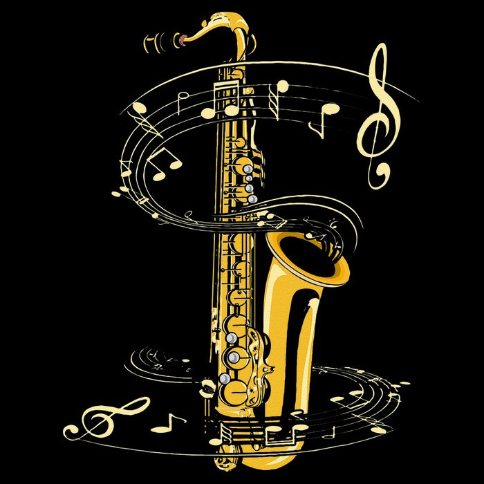 Music Notes Treble Clef Saxophonist Jazz Musician Saxophone 16 in Basic Backpack