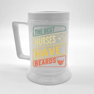 Male Nurse The Best Nurses Have Beards Fathers Day From Wife Gift Beer Stein