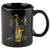 Music Notes Treble Clef Saxophonist Jazz Musician Saxophone 11oz C Handle Ceramic Mug