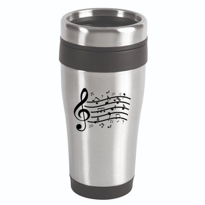 Music Notes Treble Clef Musician Gift Idea Music Meaningful Gift 16oz Travel Tumbler