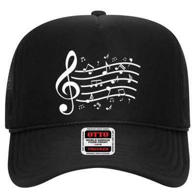 Music Notes Treble Clef Musician Gift Idea Music Meaningful Gift Trucker Hat