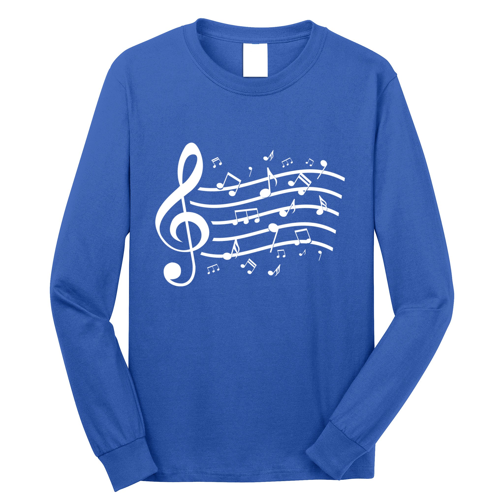 Music Notes Treble Clef Musician Gift Idea Music Meaningful Gift Long Sleeve Shirt