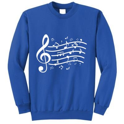 Music Notes Treble Clef Musician Gift Idea Music Meaningful Gift Sweatshirt