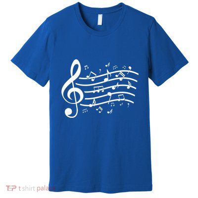 Music Notes Treble Clef Musician Gift Idea Music Meaningful Gift Premium T-Shirt