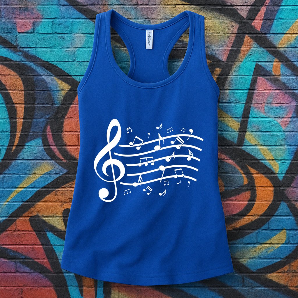 Music Notes Treble Clef Musician Gift Idea Music Meaningful Gift Womens Tank Top