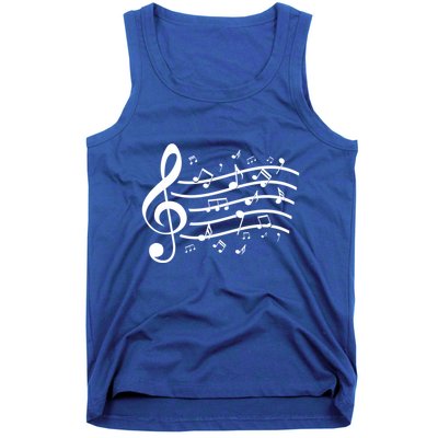 Music Notes Treble Clef Musician Gift Idea Music Meaningful Gift Tank Top