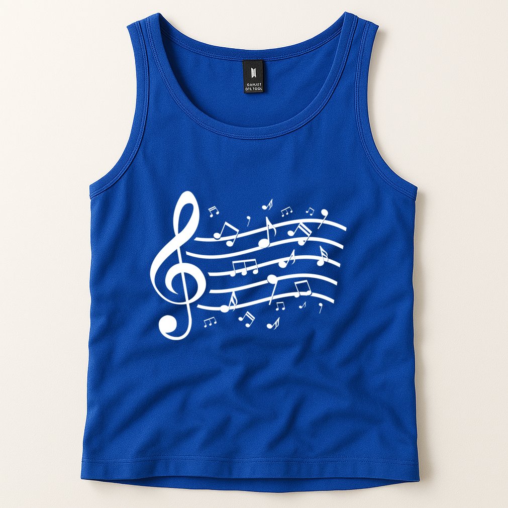 Music Notes Treble Clef Musician Gift Idea Music Meaningful Gift Tank Top