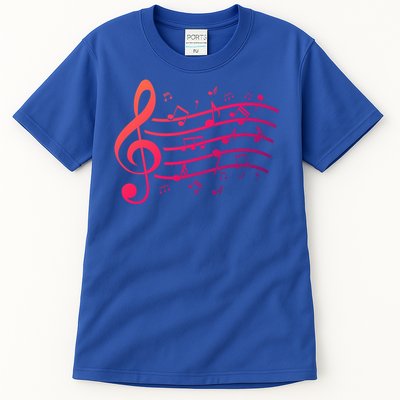 Music Notes Treble Clef Musician Gift Idea Music Meaningful Gift Tall T-Shirt