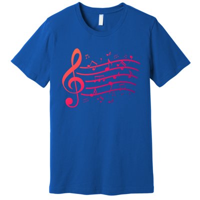 Music Notes Treble Clef Musician Gift Idea Music Meaningful Gift Premium T-Shirt