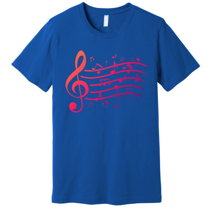 Music Notes Treble Clef Musician Gift Idea Music Meaningful Gift Premium T-Shirt