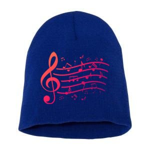 Music Notes Treble Clef Musician Gift Idea Music Meaningful Gift Short Acrylic Beanie