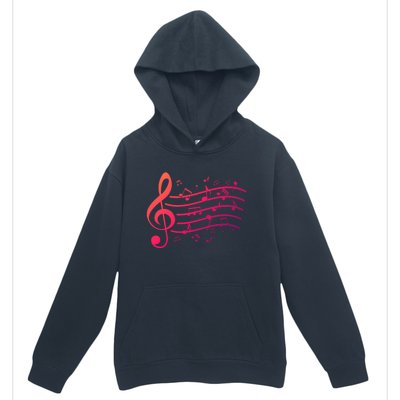 Music Notes Treble Clef Musician Gift Idea Music Meaningful Gift Urban Pullover Hoodie