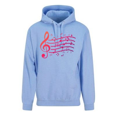 Music Notes Treble Clef Musician Gift Idea Music Meaningful Gift Unisex Surf Hoodie