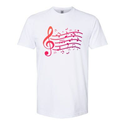 Music Notes Treble Clef Musician Gift Idea Music Meaningful Gift Softstyle CVC T-Shirt