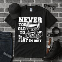 Mens Never Too Old To Play In Dirt Sprint Car Racing Lover Tall T-Shirt