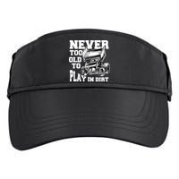 Mens Never Too Old To Play In Dirt Sprint Car Racing Lover Adult Drive Performance Visor