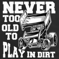 Mens Never Too Old To Play In Dirt Sprint Car Racing Lover Adult Drive Performance Visor