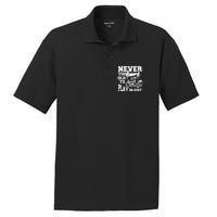 Mens Never Too Old To Play In Dirt Sprint Car Racing Lover PosiCharge RacerMesh Polo