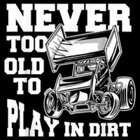 Mens Never Too Old To Play In Dirt Sprint Car Racing Lover Visor