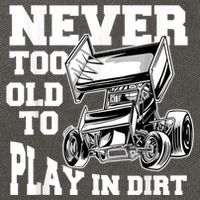 Mens Never Too Old To Play In Dirt Sprint Car Racing Lover Cotton Canvas Backpack