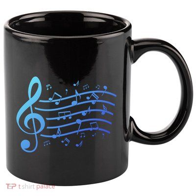 Music Notes Treble Clef Musician Gift Idea Music Meaningful Gift 11oz C Handle Ceramic Mug