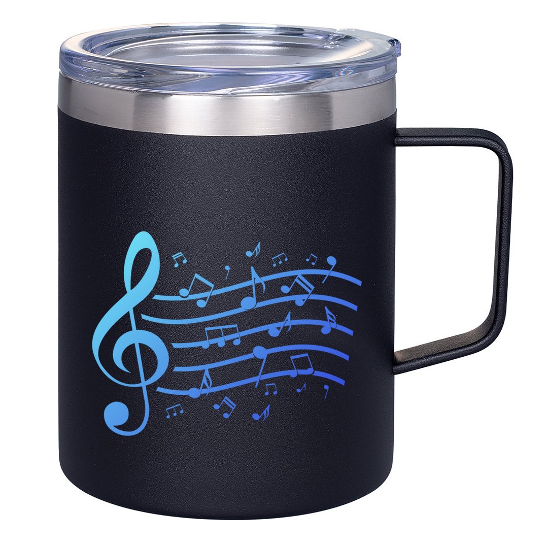 Music Notes Treble Clef Musician Gift Idea Music Meaningful Gift 12oz Stainless Steel Coffee Mug
