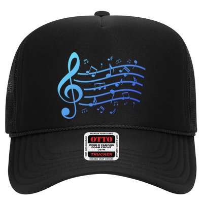 Music Notes Treble Clef Musician Gift Idea Music Meaningful Gift Trucker Hat