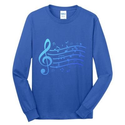 Music Notes Treble Clef Musician Gift Idea Music Meaningful Gift Tall Long Sleeve T-Shirt