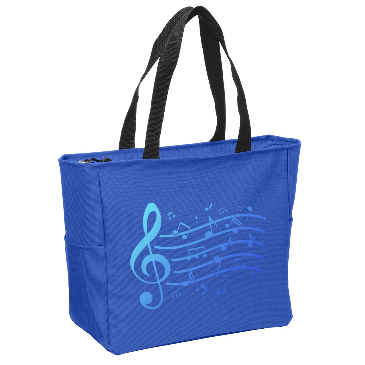 Music Notes Treble Clef Musician Gift Idea Music Meaningful Gift Zip Tote Bag