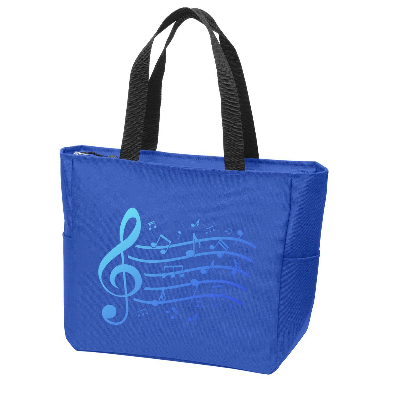 Music Notes Treble Clef Musician Gift Idea Music Meaningful Gift Zip Tote Bag