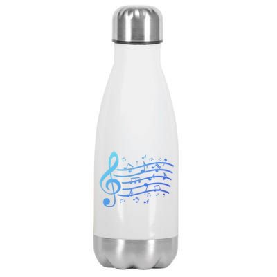 Music Notes Treble Clef Musician Gift Idea Music Meaningful Gift Stainless Steel Insulated Water Bottle