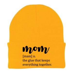 Mom Noun The Glue That Keeps Everything Together Knit Cap Winter Beanie