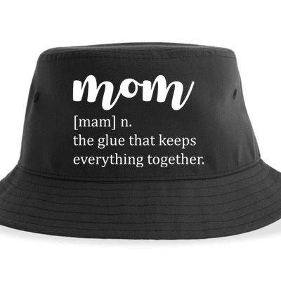 Mom Noun The Glue That Keeps Everything Together Sustainable Bucket Hat