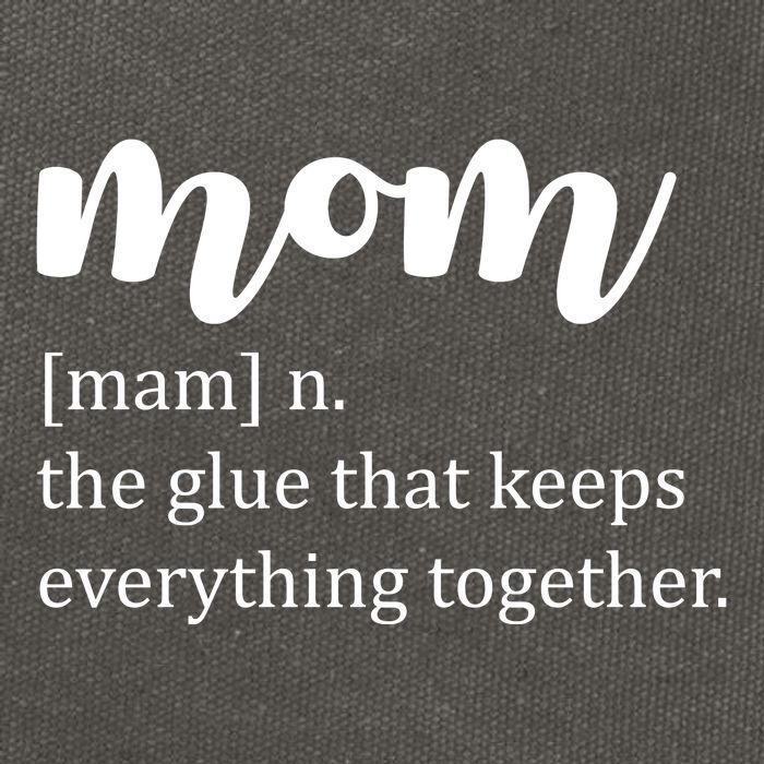 Mom Noun The Glue That Keeps Everything Together Cotton Canvas Backpack