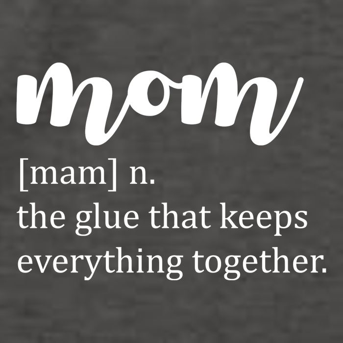 Mom Noun The Glue That Keeps Everything Together Vector Backpack