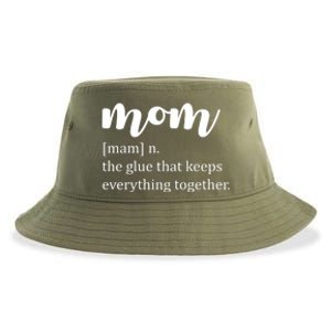 Mom Noun The Glue That Keeps Everything Together Sustainable Bucket Hat