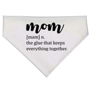 Mom Noun The Glue That Keeps Everything Together USA-Made Doggie Bandana