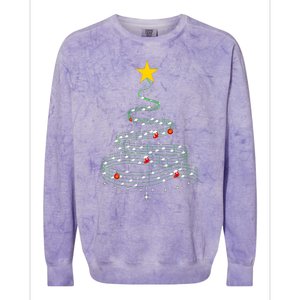 Music Note Tree Wish You A Merry Christmas Gifts Musical Colorblast Crewneck Sweatshirt