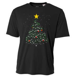 Music Note Tree Wish You A Merry Christmas Gifts Musical Cooling Performance Crew T-Shirt