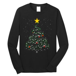 Music Note Tree Wish You A Merry Christmas Gifts Musical Long Sleeve Shirt